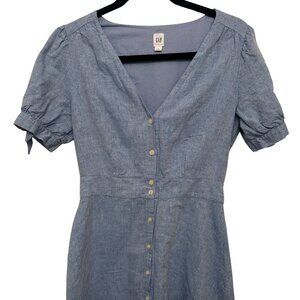 GAP Tie-Sleeve Blue Sundress